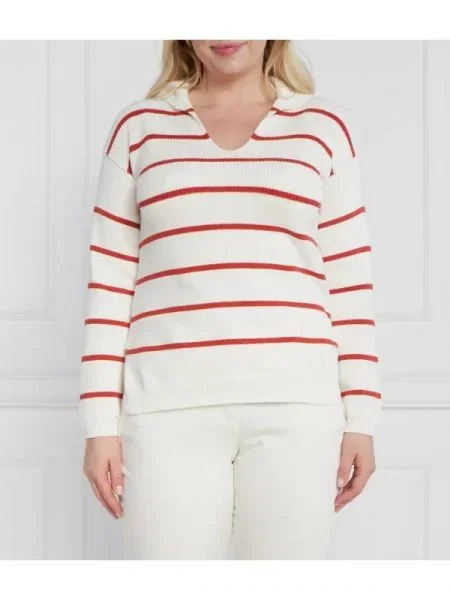 Persona by Marina Rinaldi Pulover plus size | Longline Fit alb