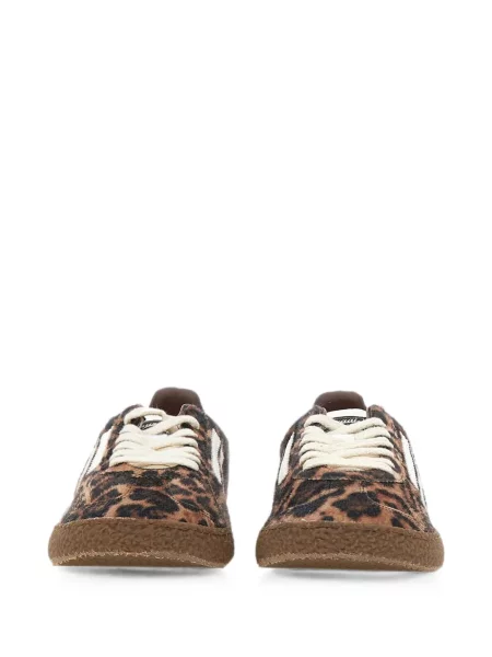 Sneakerși Puraai cu imagine cu model leopard maro