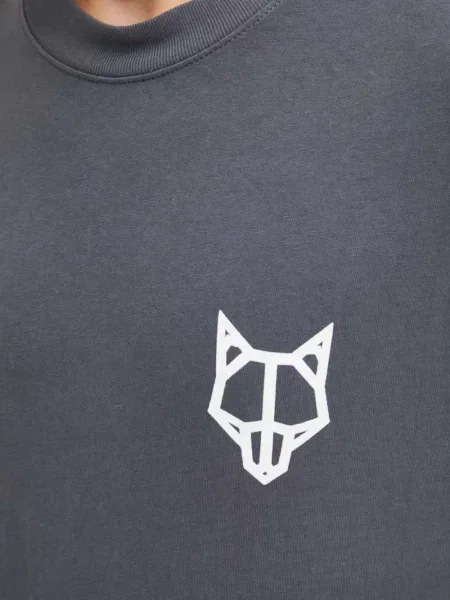 Tricou Naked Wolfe cu imagine gri