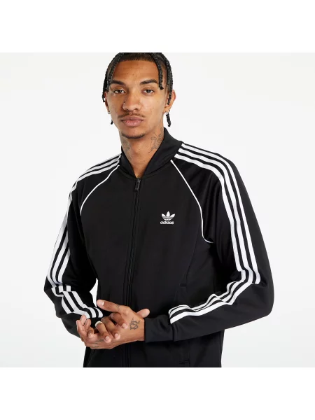 Bunda adidas Originals Adicolor Classics Sst Track Jacket Black/ White XL bílá