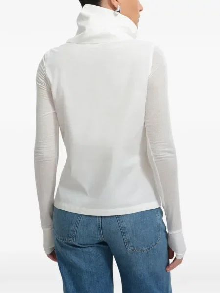 Gulerat top Marcella alb