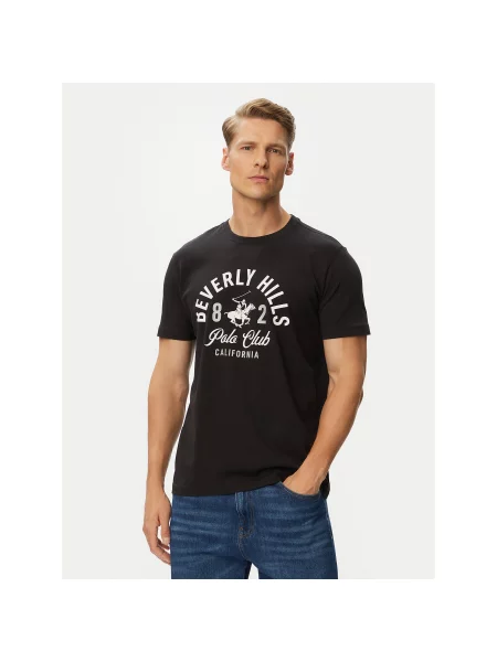 Beverly Hills Polo Club T-Shirt Regular Fit μαύρο