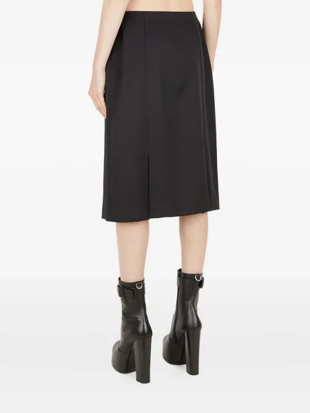 Fustă midi Raf Simons până la genunchi negru