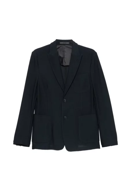 Sacou Giorgio Armani tricotate cu rever albastru