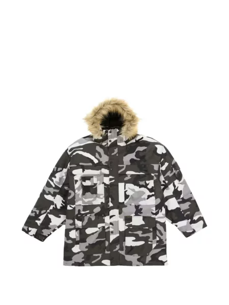 Geacă Supreme cu imagine cu model camuflaj alb