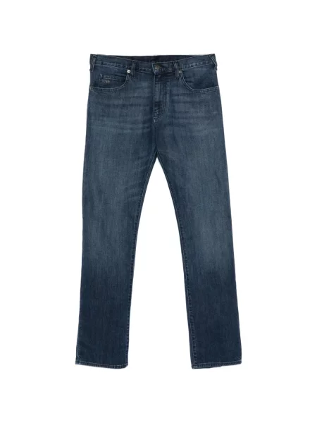 Blugi drepți Emporio Armani albastru