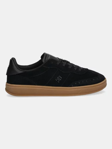 Tommy Hilfiger sneakers din piele întoarsă TH HERITAGE SNEAKER negru