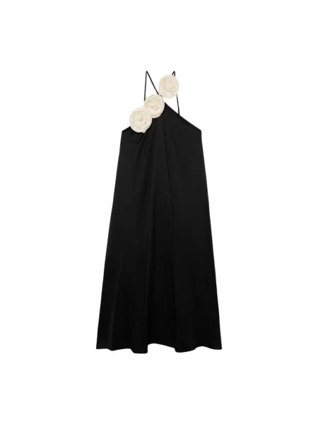 Długa sukienka maxi Oltre czarna