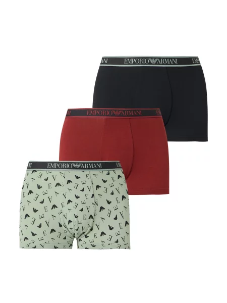 Emporio Armani Boxeri verde pastel / roșu negru