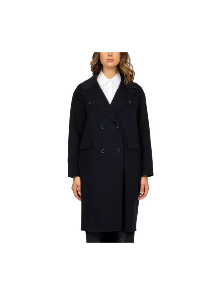 Płaszcz Max Mara wełniany niebieski