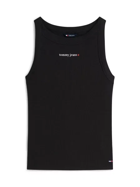 Tommy Jeans Top ESS / fehér fekete