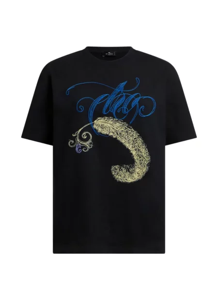 Tricou Etro cu broderie negru