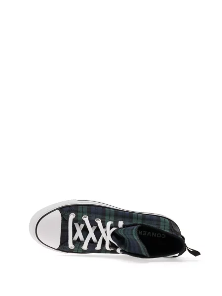 Kockás papucs Converse fekete