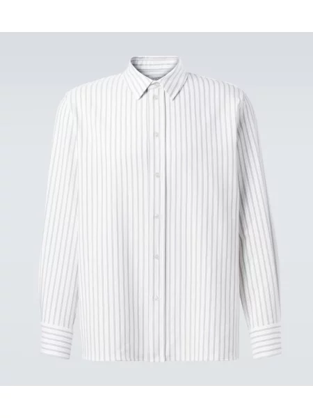 Prugasta košulja Saint Laurent puplin bijela