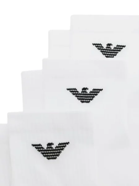 Чорапи Emporio Armani с автограф бяло
