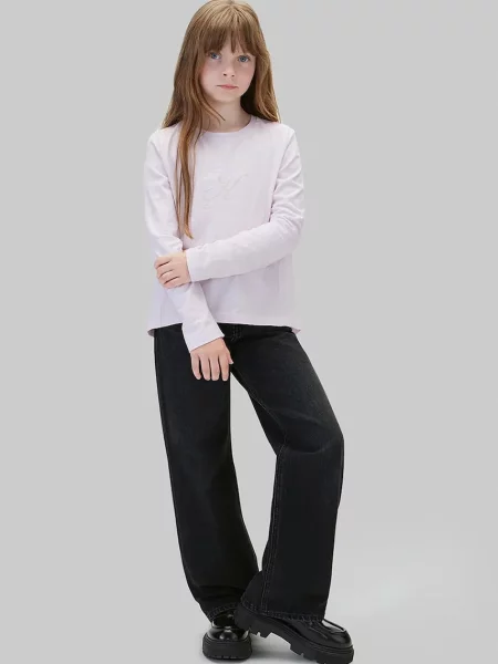 Calvin Klein Jeans блуза с дълги ръкави за деца от виолетово
