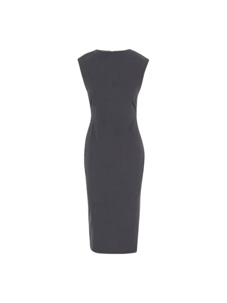 Sukienka midi Jacquemus wełniana szara