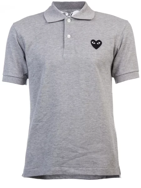 Tricou polo Comme Des Garcons Play gri