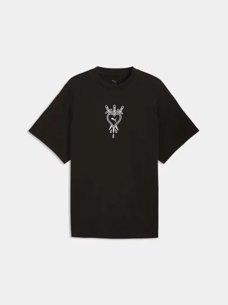 Футболка PUMA Swish N Ink Tee Iii комбінований верх чорний
