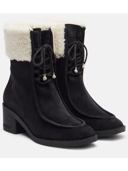 Cizme scurte Jimmy Choo din piele de căprioară negru
