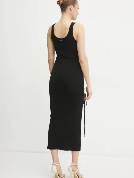 Шерстяное макси платье Michael Michael Kors черное
