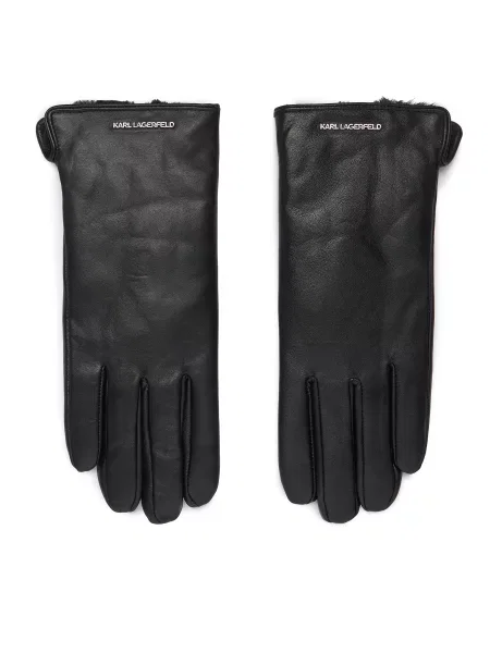 Dámske rukavice KARL LAGERFELD čierna