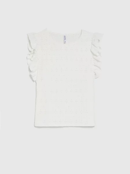 Bluza Moodo s volanima bijela