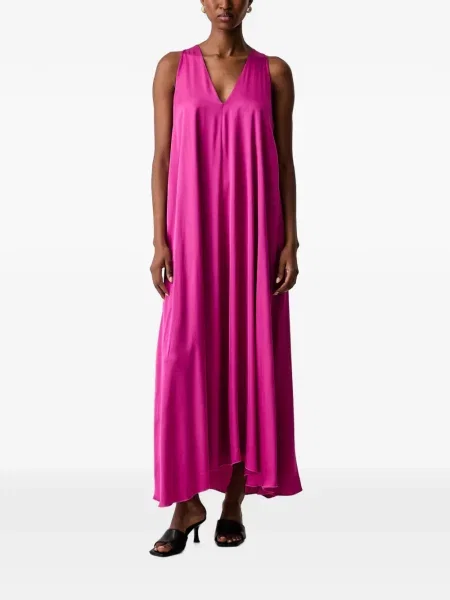 Rochie maxi Haveone fără mâneci cu decolteu în V roz