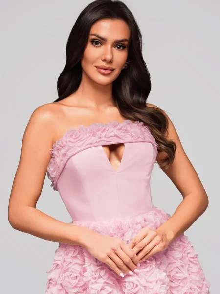 Rochie de seară Edoti de costum roz