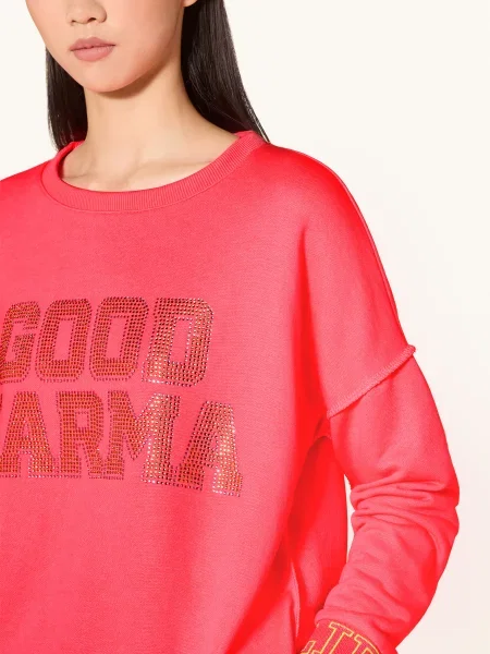 Miss Goodlife Oversized Mikina S Ozdobnými Kamínky neonově růžová / fialová / neonově zelená
