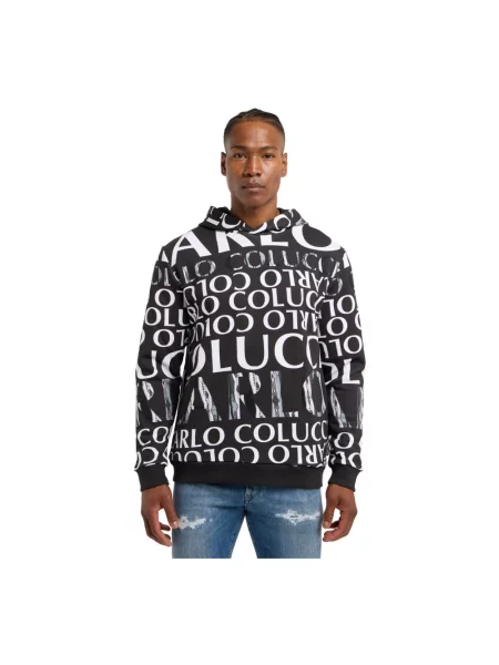 Bluza z kapturem Carlo Colucci czarna