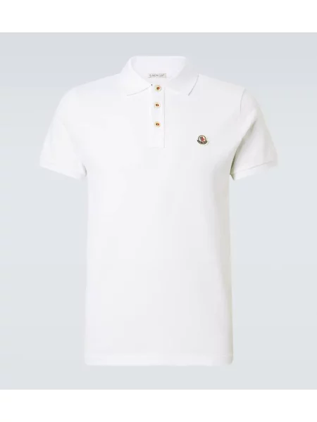 Polo Moncler alb