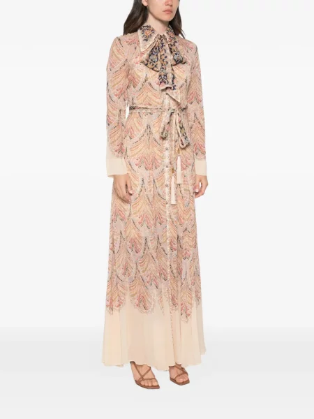 Rochie maxi Zimmermann cu funde cu model paisley