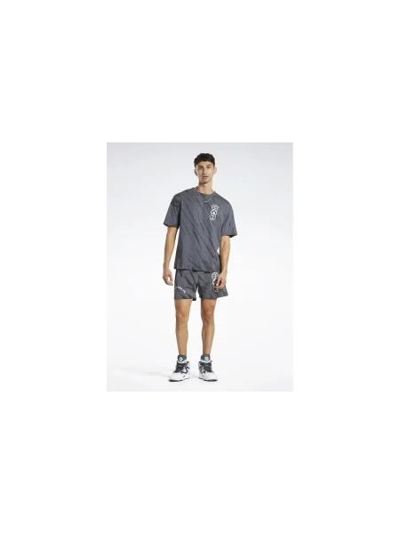 Reebok Športové kraťasy Classics Block Party Shorts Sivá čierna