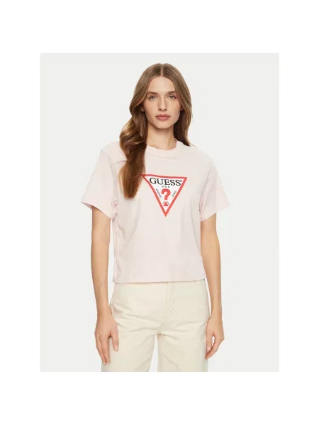 Guess Jeans Футболка Regular Fit рожевий