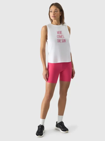 4F Legginsy krótkie XS różowe
