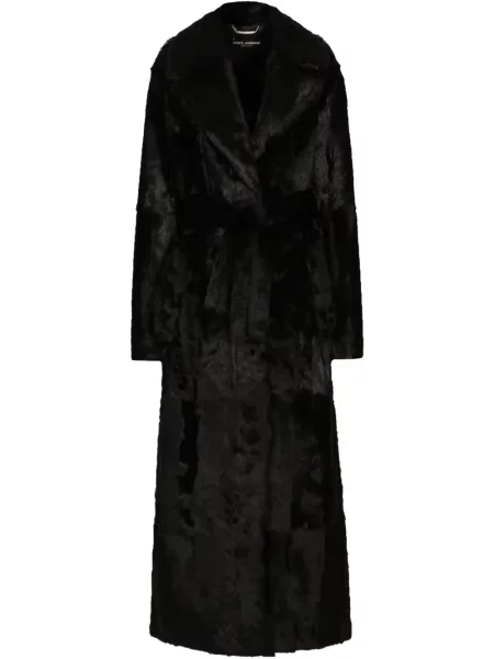 Palton Dolce & Gabbana din piele negru