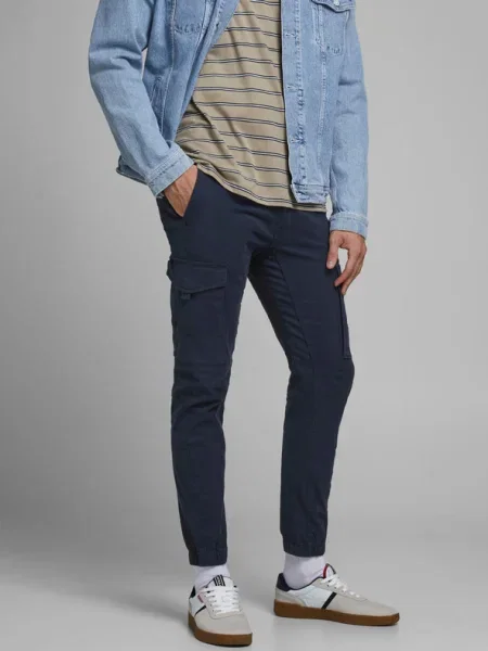 JACK & JONES Cargo nadrágok Paul Flake tengerészkék kék