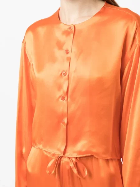 Cămașă Woera de mătase portocaliu