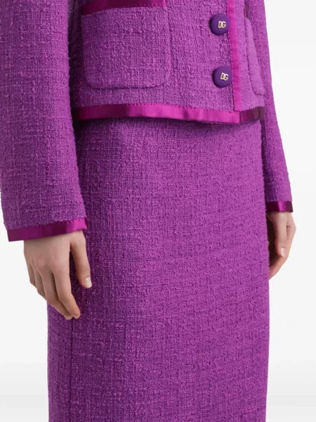 Fustă midi Dolce & Gabbana până la genunchi violet