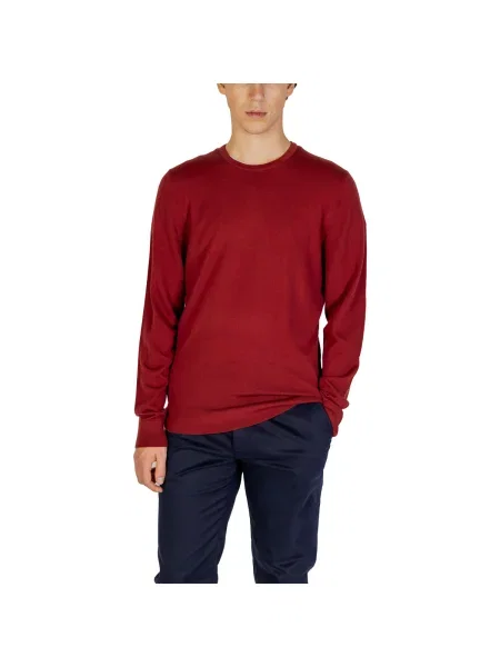 Sveter Calvin Klein Jeans z merina s okrúhlym výstrihom