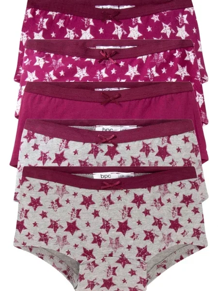 Figi panty z miękką bawełną 5 par szare