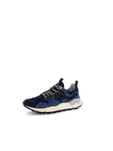 Sneakersy Flower Mountain zamszowe w kwiatki niebieskie