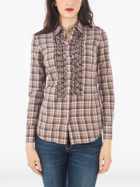 Kockás ing Fred Perry rózsaszín