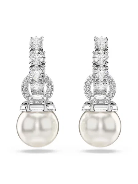 Swarovski Naušnice srebro / prozirna / biserno bijela