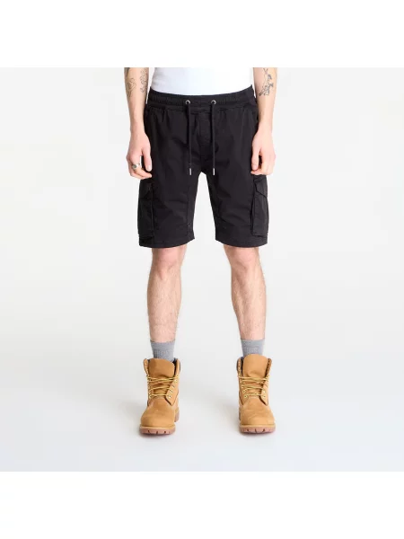 Šortky Alpha Industries Cotton Twill Jogger Short Black XXL černé