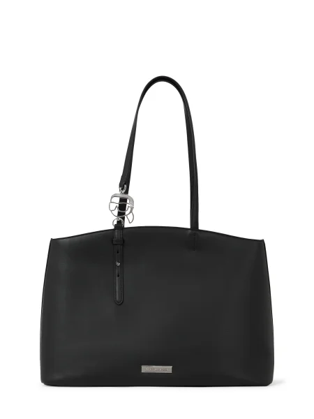 Karl Lagerfeld Vrečasta torba LARGE IKON SMOOTH črna
