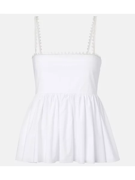 Cu peplum top Jacquemus alb