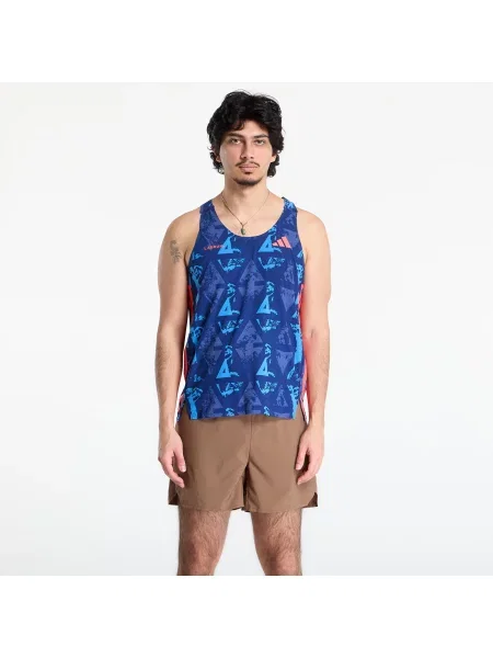 Tricou adidas Labrum Singl M Dark Blue/ Lucid Red M roșu