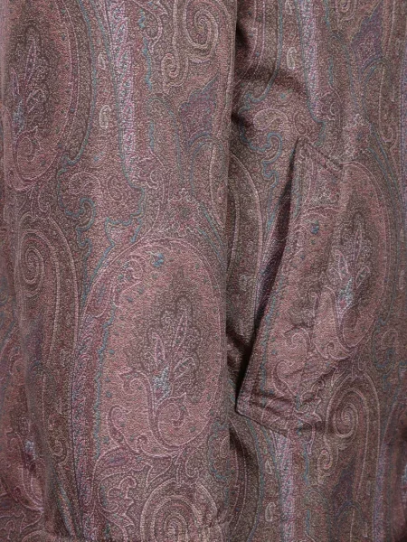 Palton Etro cu imagine cu model paisley maro